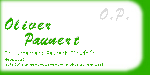 oliver paunert business card